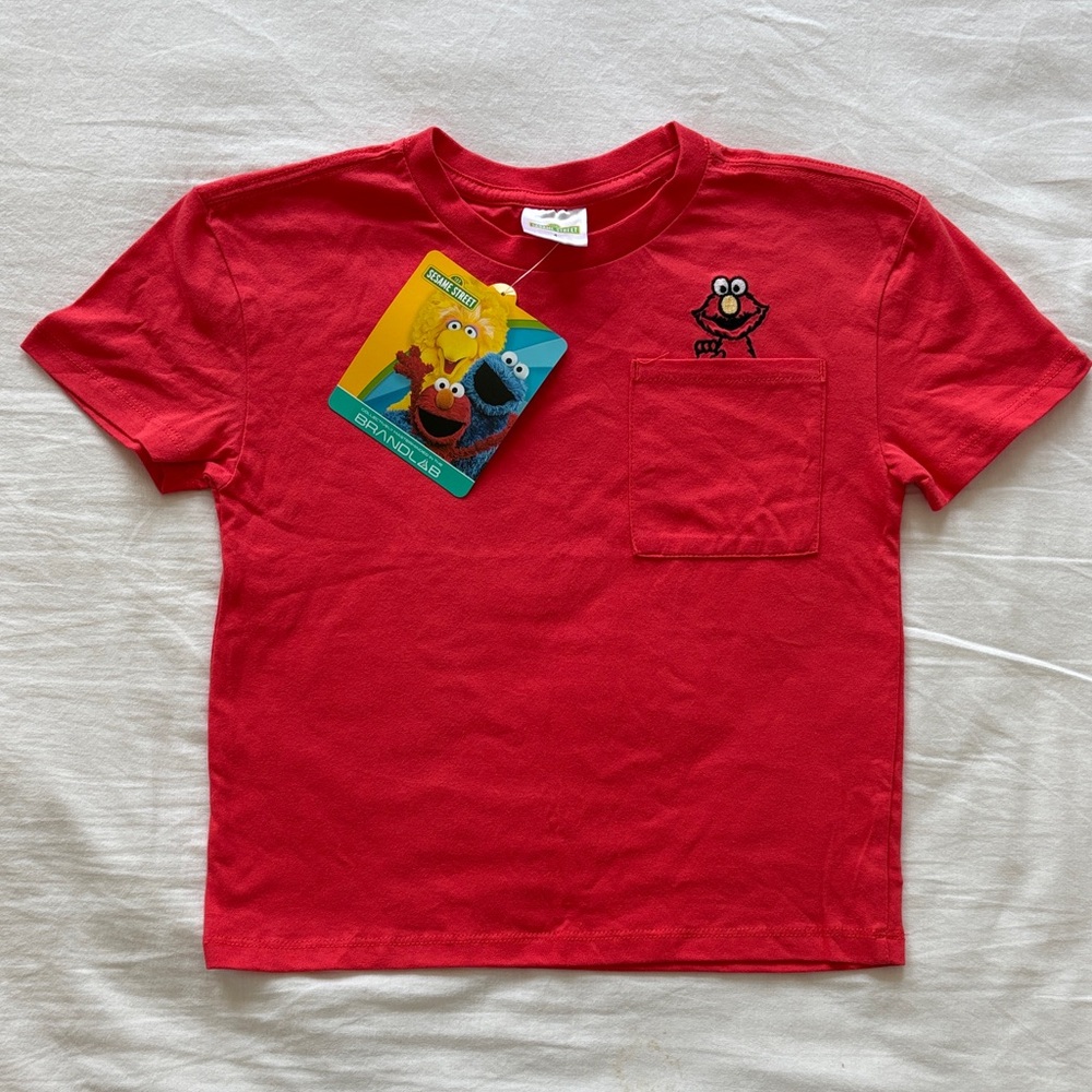 Sesame Street Red Elmo Short Sleeve Tee Toddler Size 4